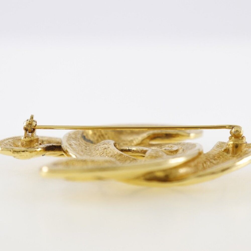 CHANEL COCO Mark Brooch Matelasse Plated Gold 34.3g Women - Picture 8 of 8